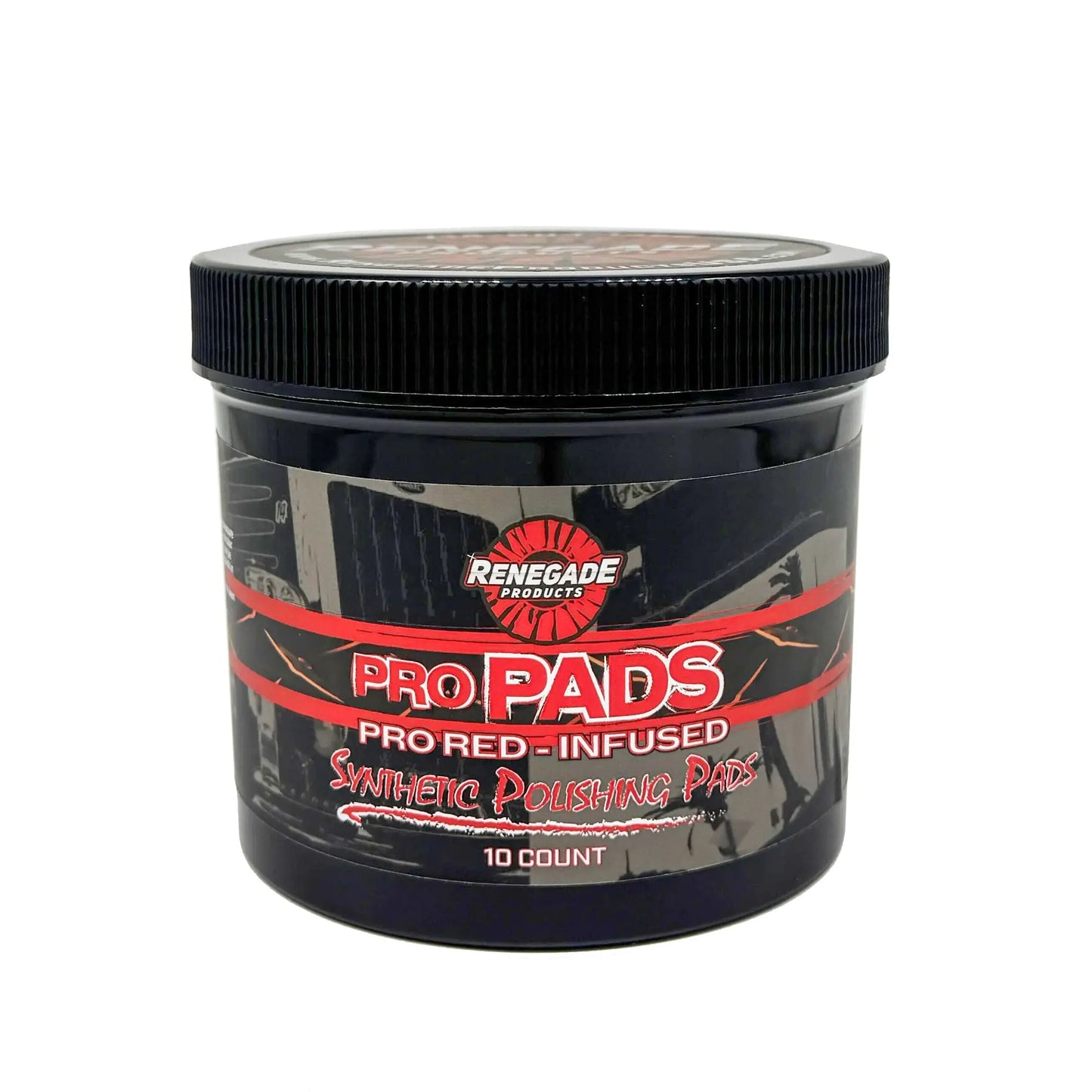 Renegade Products | Pro Pads: Renegade Pro Red-Infused Polishing Pads (10 Count) - Synthetic Pads for Aggressive Cutting & Metal Polishing