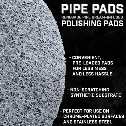 Renegade Products | Pipe Pads: Pipe Dream-Infused Polishing Pads - Pre-Saturated Scratch & Oxidation Remover (10 Count)