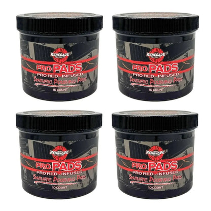 Renegade Products | Pro Pads: Renegade Pro Red-Infused Polishing Pads (10 Count) - Synthetic Pads for Aggressive Cutting & Metal Polishing